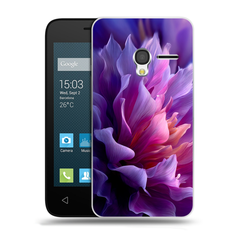 Пластиковый чехол на Alcatel One Touch Pixi 3 (4.5) с принтом женский цветы Пластиковый чехол на Alcatel One Touch Pixi 3 (4.5) с принтом женский цветы