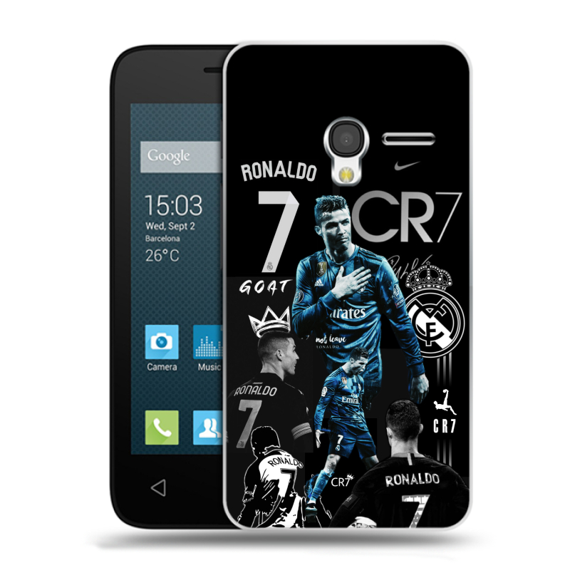 Пластиковый чехол на Alcatel One Touch Pixi 3 (4.5) с принтом Реал Роналдо Пластиковый чехол на Alcatel One Touch Pixi 3 (4.5) с принтом Реал Роналдо