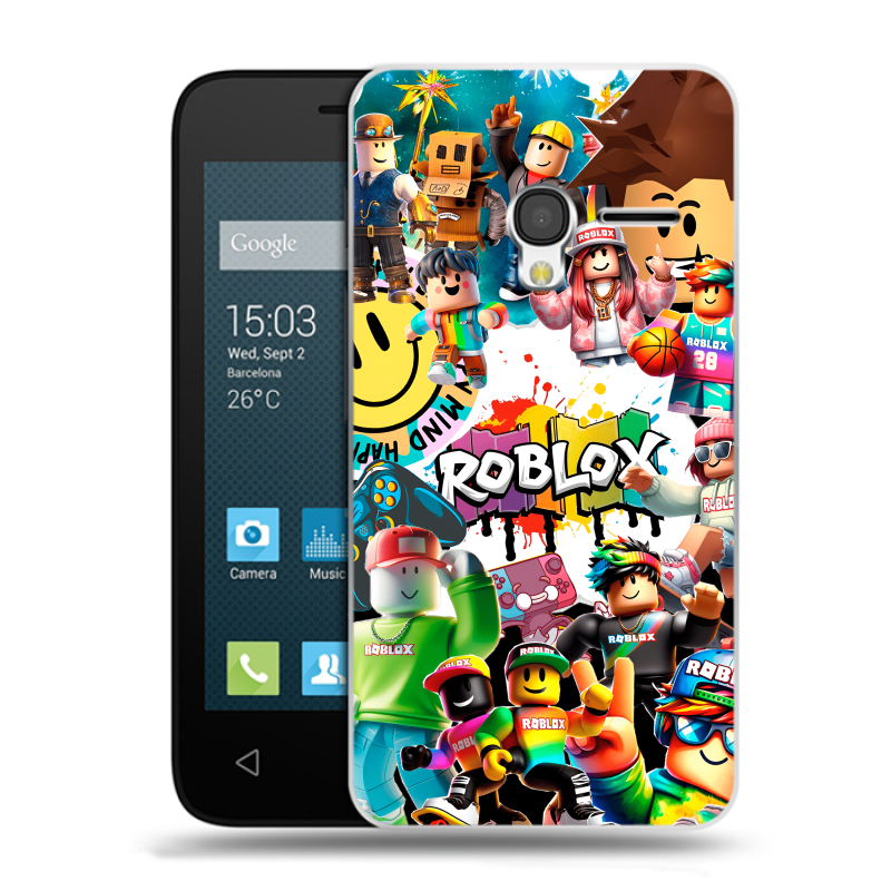 Пластиковый чехол на Alcatel One Touch Pixi 3 (4.5) с принтом Roblox Роблокс Пластиковый чехол на Alcatel One Touch Pixi 3 (4.5) с принтом Roblox Роблокс