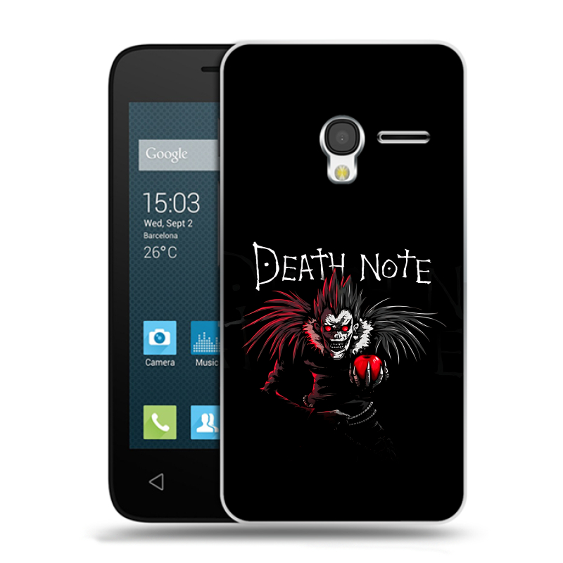Пластиковый чехол на Alcatel One Touch Pixi 3 (4.5) с принтом Death note Тетрадь смерти Пластиковый чехол на Alcatel One Touch Pixi 3 (4.5) с принтом Death note Тетрадь смерти
