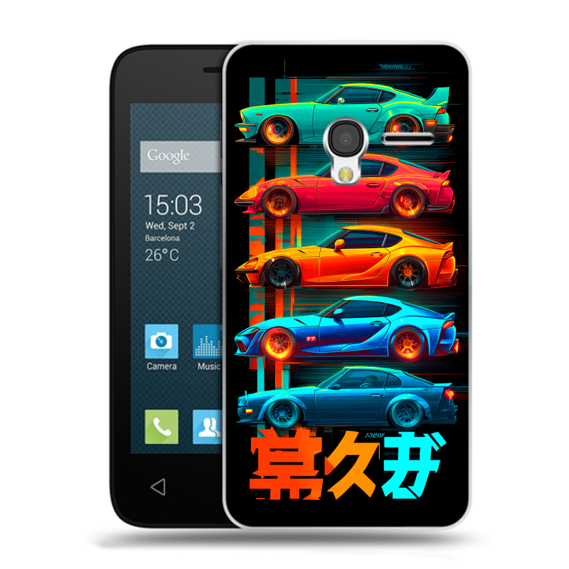 Пластиковый чехол на Alcatel One Touch Pixi 3 (4.5) с принтом машины тачки Пластиковый чехол на Alcatel One Touch Pixi 3 (4.5) с принтом машины тачки