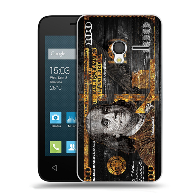 Пластиковый чехол на Alcatel One Touch Pixi 3 (4.5) с принтом Доллар деньги Пластиковый чехол на Alcatel One Touch Pixi 3 (4.5) с принтом Доллар деньги