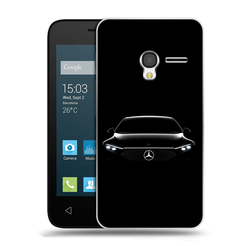Пластиковый чехол на Alcatel One Touch Pixi 3 (4.5) с принтом Mercedes Мерседес Пластиковый чехол на Alcatel One Touch Pixi 3 (4.5) с принтом Mercedes Мерседес