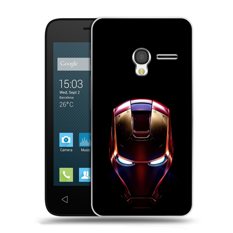 Пластиковый чехол на Alcatel One Touch Pixi 3 (4.5) с принтом IronMan Железный человек Пластиковый чехол на Alcatel One Touch Pixi 3 (4.5) с принтом IronMan Железный человек