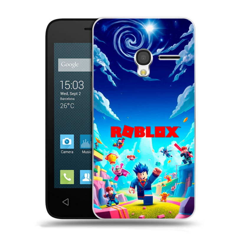Пластиковый чехол на Alcatel One Touch Pixi 3 (4.5) с принтом Roblox Роблокс Пластиковый чехол на Alcatel One Touch Pixi 3 (4.5) с принтом Roblox Роблокс