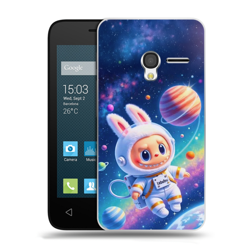 Пластиковый чехол на Alcatel One Touch Pixi 3 (4.5) с принтом Labubu Лабубу Пластиковый чехол на Alcatel One Touch Pixi 3 (4.5) с принтом Labubu Лабубу
