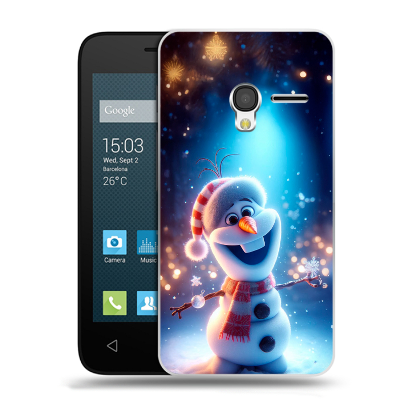 Пластиковый чехол на Alcatel One Touch Pixi 3 (4.5) с принтом Новый год Пластиковый чехол на Alcatel One Touch Pixi 3 (4.5) с принтом Новый год