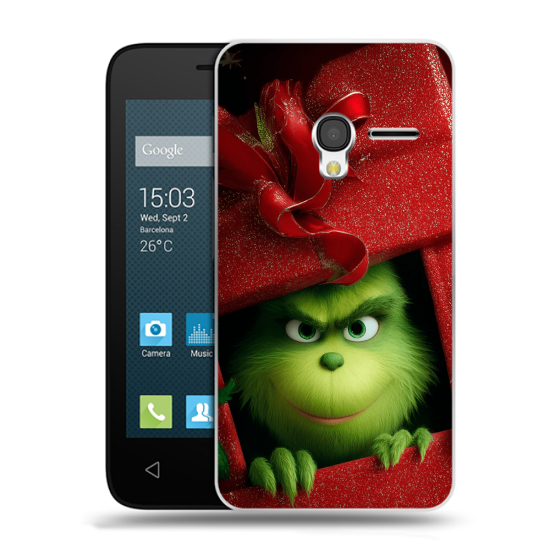 Пластиковый чехол на Alcatel One Touch Pixi 3 (4.5) с принтом Новый год Пластиковый чехол на Alcatel One Touch Pixi 3 (4.5) с принтом Новый год