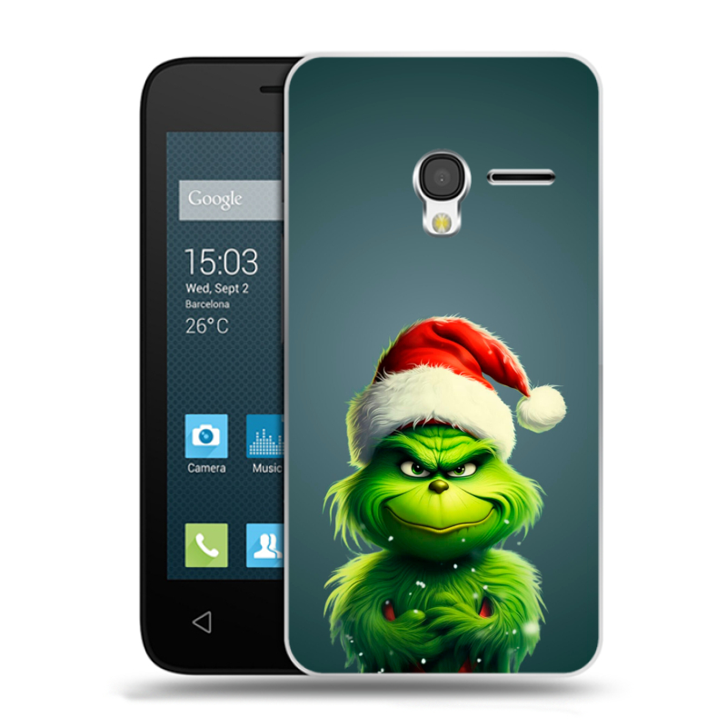 Пластиковый чехол на Alcatel One Touch Pixi 3 (4.5) с принтом Новый год Пластиковый чехол на Alcatel One Touch Pixi 3 (4.5) с принтом Новый год