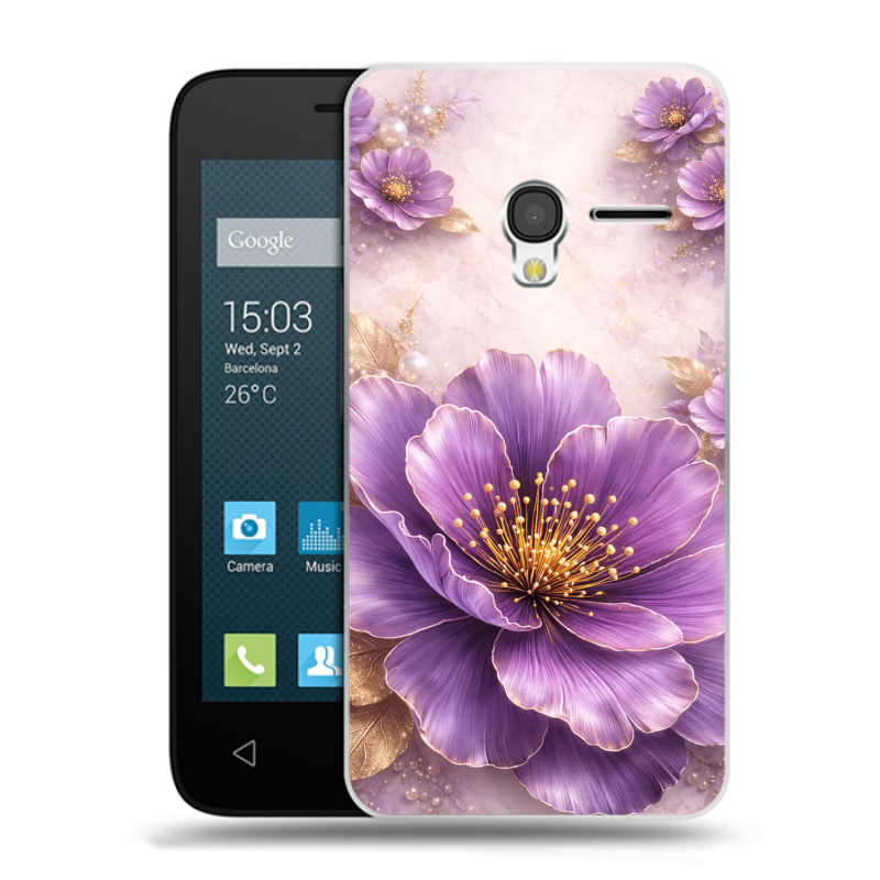 Пластиковый чехол на Alcatel One Touch Pixi 3 (4.5) с принтом женский Пластиковый чехол на Alcatel One Touch Pixi 3 (4.5) с принтом женский