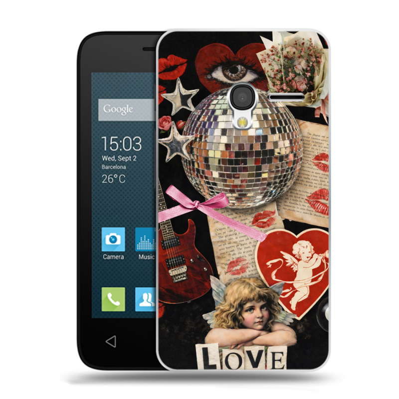Пластиковый чехол на Alcatel One Touch Pixi 3 (4.5) с принтом для девочек Пластиковый чехол на Alcatel One Touch Pixi 3 (4.5) с принтом для девочек