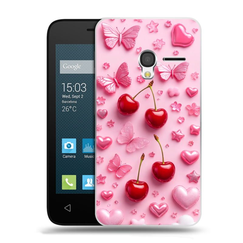 Пластиковый чехол на Alcatel One Touch Pixi 3 (4.5) с принтом для девочек Пластиковый чехол на Alcatel One Touch Pixi 3 (4.5) с принтом для девочек