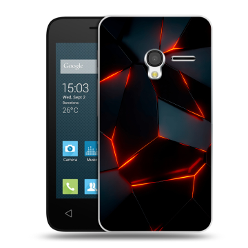 Пластиковый чехол на Alcatel One Touch Pixi 3 (4.0) с принтом Яркие абстракции Пластиковый чехол на Alcatel One Touch Pixi 3 (4.0) с принтом Яркие абстракции