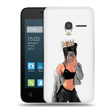 Пластиковый чехол на Alcatel One Touch Pixi 3 (4.0) с принтом Женские принты Пластиковый чехол на Alcatel One Touch Pixi 3 (4.0) с принтом Женские принты