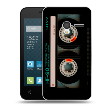 Пластиковый чехол на Alcatel One Touch Pixi 3 (4.0) с принтом Кассета Пластиковый чехол на Alcatel One Touch Pixi 3 (4.0) с принтом Кассета