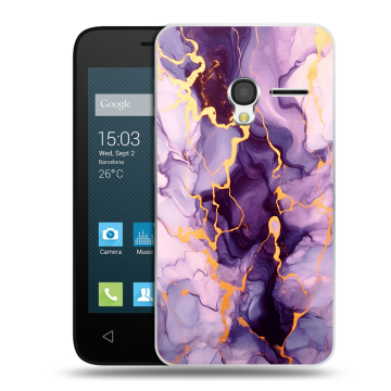 Пластиковый чехол на Alcatel One Touch Pixi 3 (4.0) с принтом Мрамор Пластиковый чехол на Alcatel One Touch Pixi 3 (4.0) с принтом Мрамор