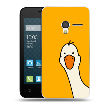 Пластиковый чехол на Alcatel One Touch Pixi 3 (4.0) с принтом Утка