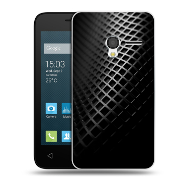 Пластиковый чехол на Alcatel One Touch Pixi 3 (4.0) с принтом Текстура металла Пластиковый чехол на Alcatel One Touch Pixi 3 (4.0) с принтом Текстура металла