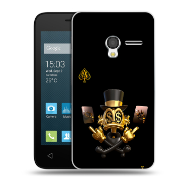 Пластиковый чехол на Alcatel One Touch Pixi 3 (4.0) с принтом Золотой скрудж макдак Пластиковый чехол на Alcatel One Touch Pixi 3 (4.0) с принтом Золотой скрудж макдак