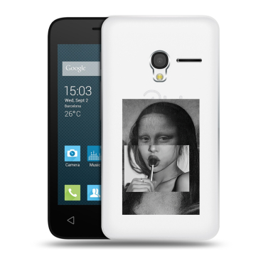 Пластиковый чехол на Alcatel One Touch Pixi 3 (4.0) с принтом Мона Лиза