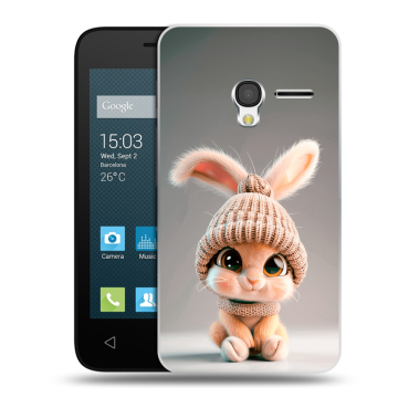 Пластиковый чехол на Alcatel One Touch Pixi 3 (4.0) с принтом Кролик