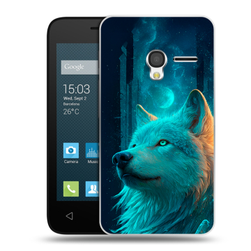 Пластиковый чехол на Alcatel One Touch Pixi 3 (4.0) с принтом бабочки саккура