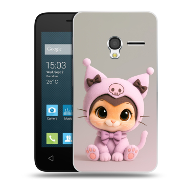 Пластиковый чехол на Alcatel One Touch Pixi 3 (4.0) с принтом Куроми Kuromi Пластиковый чехол на Alcatel One Touch Pixi 3 (4.0) с принтом Куроми Kuromi