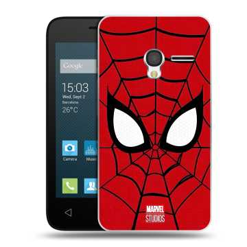 Пластиковый чехол на Alcatel One Touch Pixi 3 (4.0) с принтом человек паук spiderman