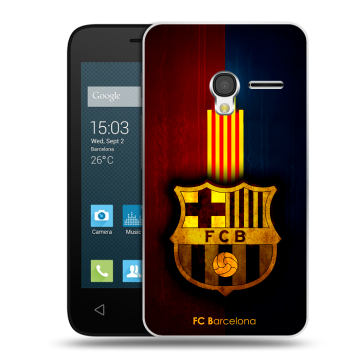 Пластиковый чехол на Alcatel One Touch Pixi 3 (4.0) с принтом Барселона Barcelona Пластиковый чехол на Alcatel One Touch Pixi 3 (4.0) с принтом Барселона Barcelona