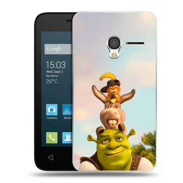 Пластиковый чехол на Alcatel One Touch Pixi 3 (4.0) с принтом Шрек Shrek