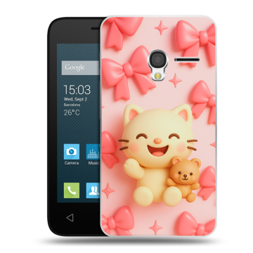 Пластиковый чехол на Alcatel One Touch Pixi 3 (4.0) с принтом для девочек