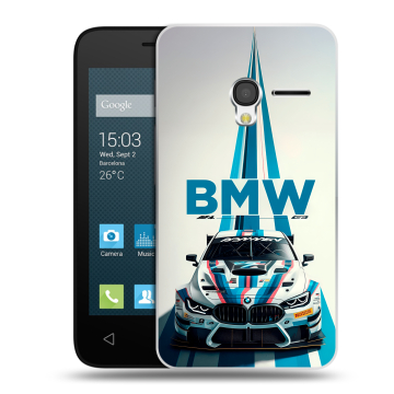 Пластиковый чехол на Alcatel One Touch Pixi 3 (4.0) с принтом БМВ BMW