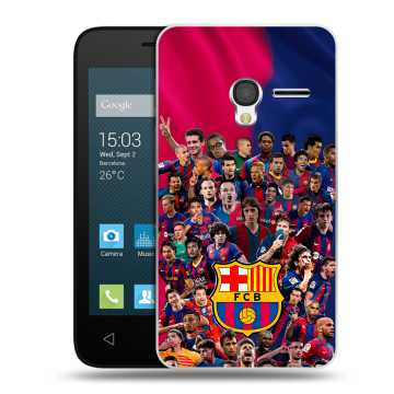 Пластиковый чехол на Alcatel One Touch Pixi 3 (4.0) с принтом Барселона Barcelona Пластиковый чехол на Alcatel One Touch Pixi 3 (4.0) с принтом Барселона Barcelona