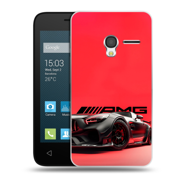Пластиковый чехол на Alcatel One Touch Pixi 3 (4.0) с принтом Мерседес Mercedes AMG