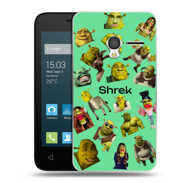 Пластиковый чехол на Alcatel One Touch Pixi 3 (4.0) с принтом Шрек Shrek