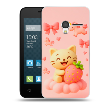 Пластиковый чехол на Alcatel One Touch Pixi 3 (4.0) с принтом для девочек