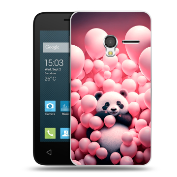 Пластиковый чехол на Alcatel One Touch Pixi 3 (4.0) с принтом Панда