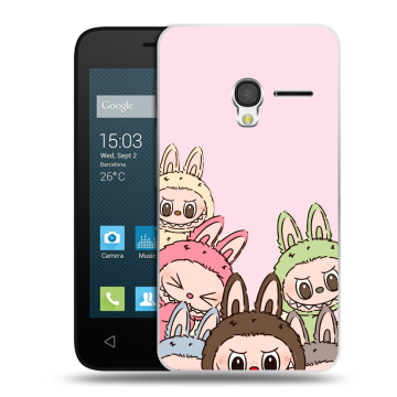 Пластиковый чехол на Alcatel One Touch Pixi 3 (4.0) с принтом Лабубу