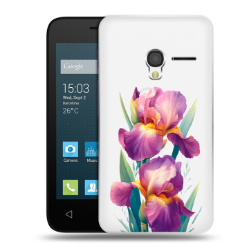 Пластиковый чехол на Alcatel One Touch Pixi 3 (4.0) с принтом Цветы орхидеи