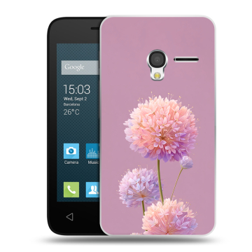 Пластиковый чехол на Alcatel One Touch Pixi 3 (4.0) с принтом Цветы