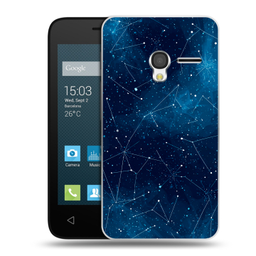 Пластиковый чехол на Alcatel One Touch Pixi 3 (4.0) с принтом Космос звезды
