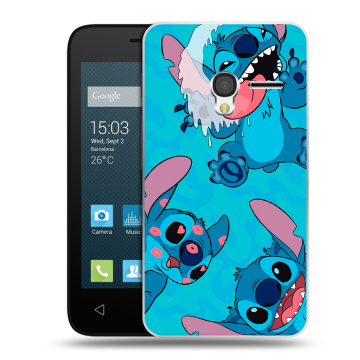 Пластиковый чехол на Alcatel One Touch Pixi 3 (4.0) с принтом Лило и Стич Пластиковый чехол на Alcatel One Touch Pixi 3 (4.0) с принтом Лило и Стич