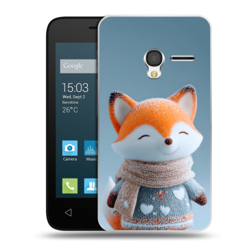 Пластиковый чехол на Alcatel One Touch Pixi 3 (4.0) с принтом Лиса