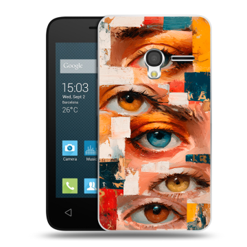 Пластиковый чехол на Alcatel One Touch Pixi 3 (4.0) с принтом Модный принт