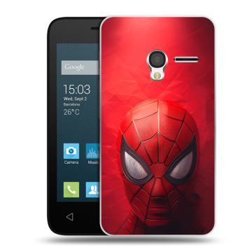 Пластиковый чехол на Alcatel One Touch Pixi 3 (4.0) с принтом Spiderman Человек паук Пластиковый чехол на Alcatel One Touch Pixi 3 (4.0) с принтом Spiderman Человек паук