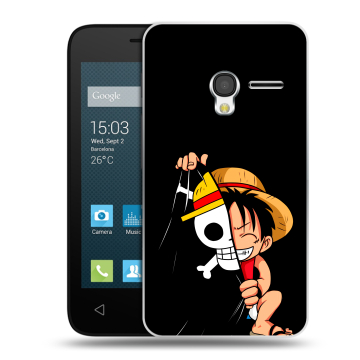 Пластиковый чехол на Alcatel One Touch Pixi 3 (4.0) с принтом One Piece Ван Пис