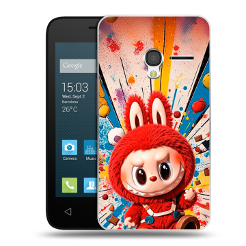 Пластиковый чехол на Alcatel One Touch Pixi 3 (4.0) с принтом Labubu Лабубу Пластиковый чехол на Alcatel One Touch Pixi 3 (4.0) с принтом Labubu Лабубу