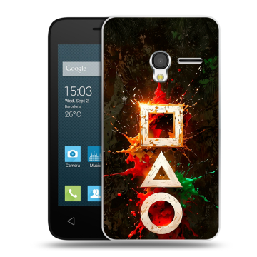 Пластиковый чехол на Alcatel One Touch Pixi 3 (4.0) с принтом Squid Game Игра кальмара