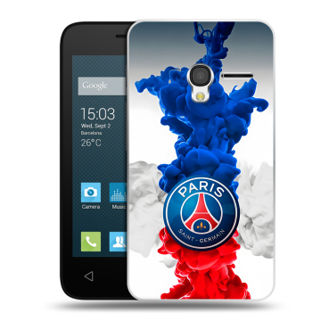 Пластиковый чехол на Alcatel One Touch Pixi 3 (4.0) с принтом PSG ПСЖ