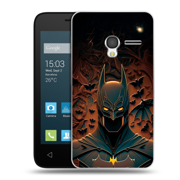 Пластиковый чехол на Alcatel One Touch Pixi 3 (4.0) с принтом Batman Бэтмен